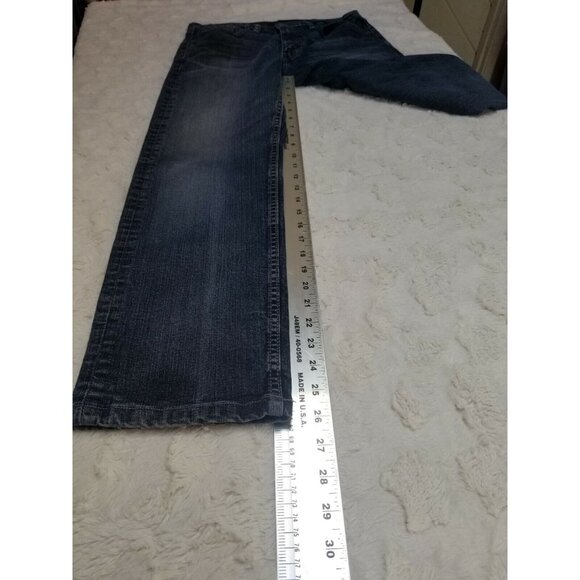 Levi 505 Womens Size W31 L30 High-Rise Straight Leg Cropped Denim Jeans Blue - Picture 8 of 8